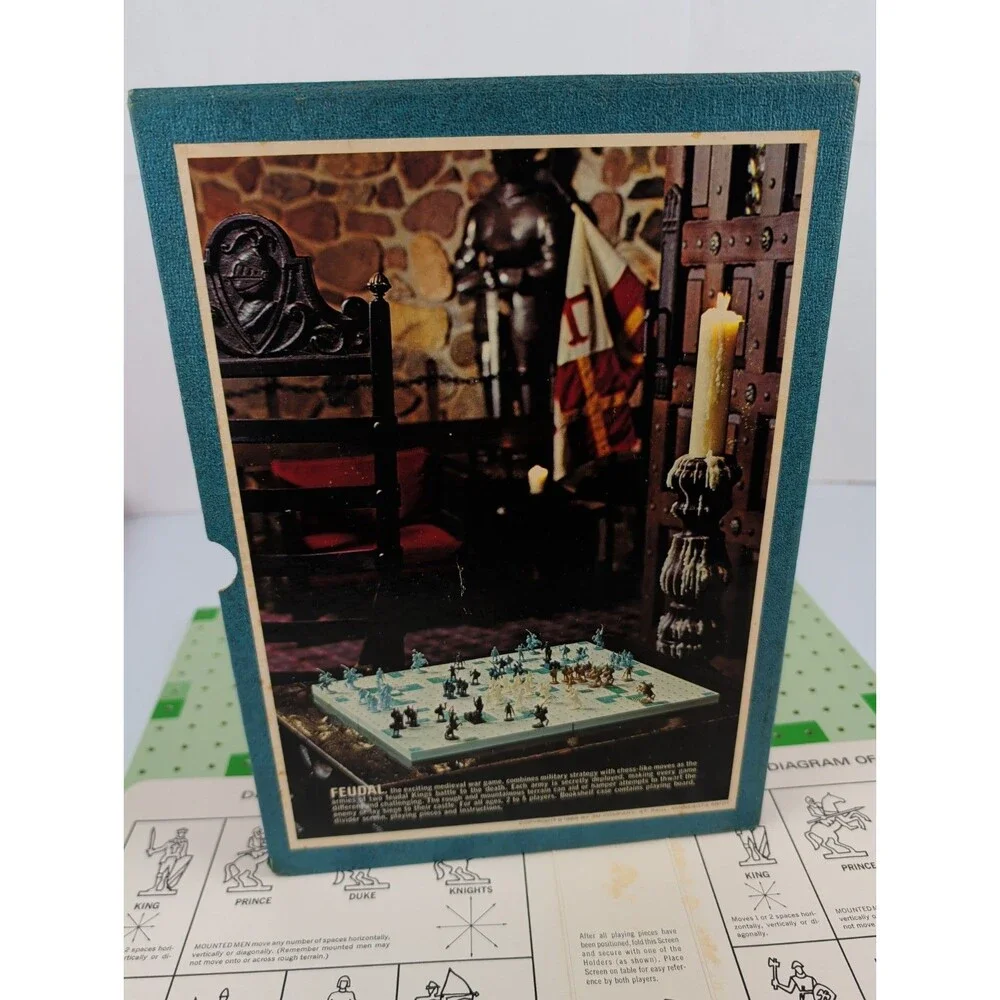 Feudal War Board Game 3M Bookshelf Vintage Strategy Military Castle 1967 COMP